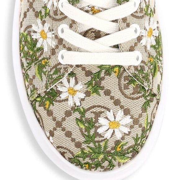Tory Burch T monogram floral embroidered Howell Court sneakers - Picture 4 of 8